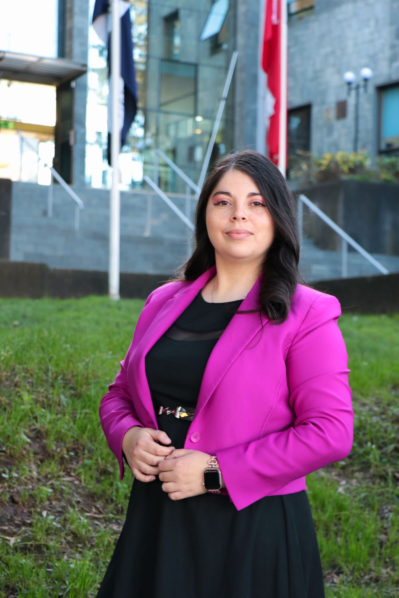 Woman posing for profile picture