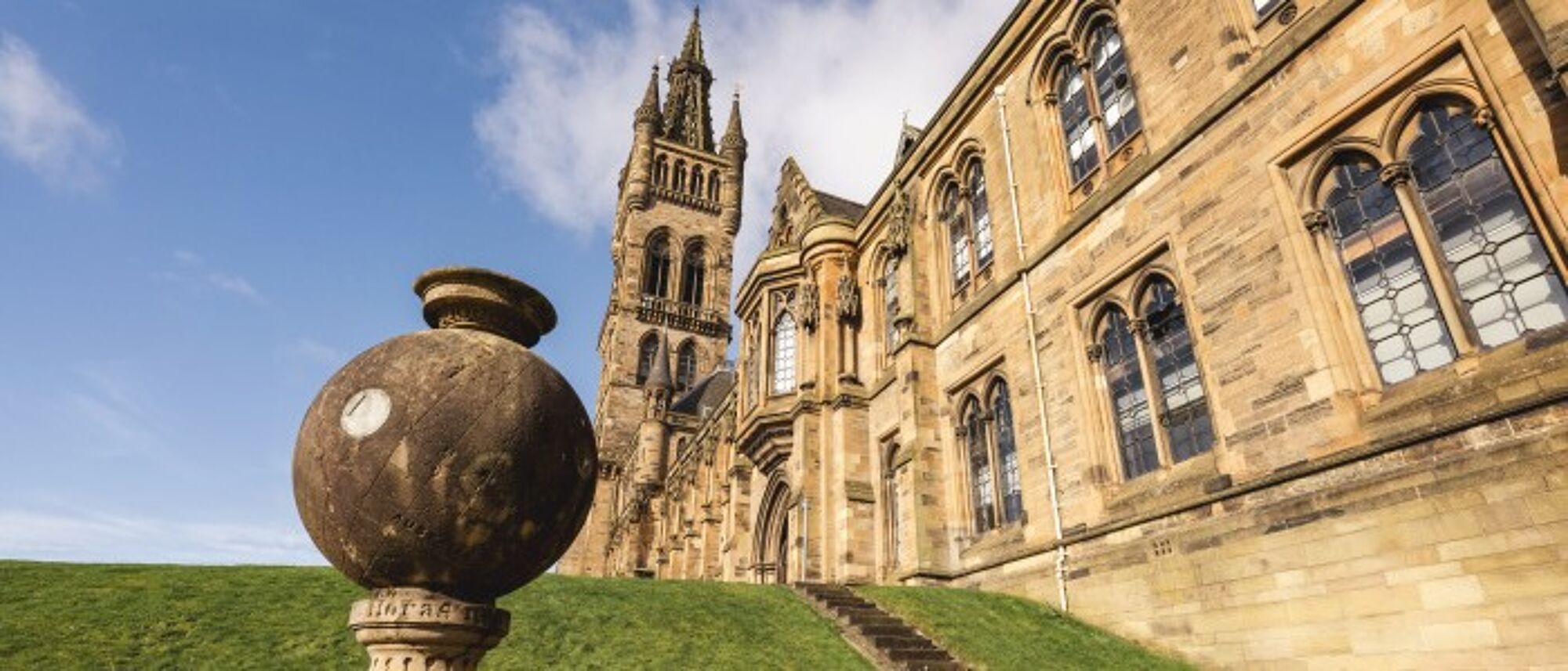 Sundial outside Gibert Scott Building