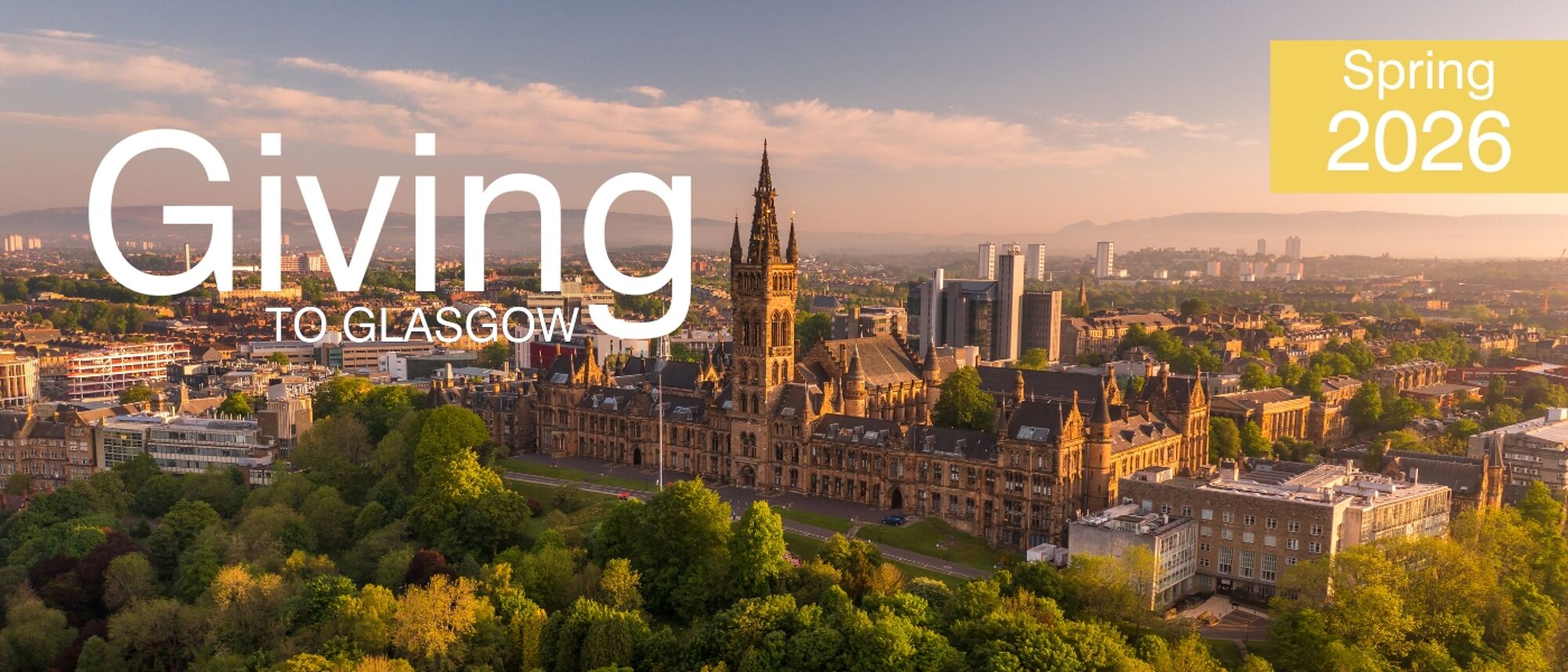 Giving to Glasgow Spring 2026 Banner