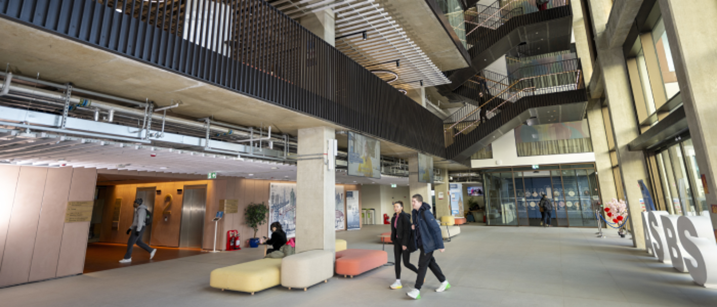 Students at the Adam Smith Building