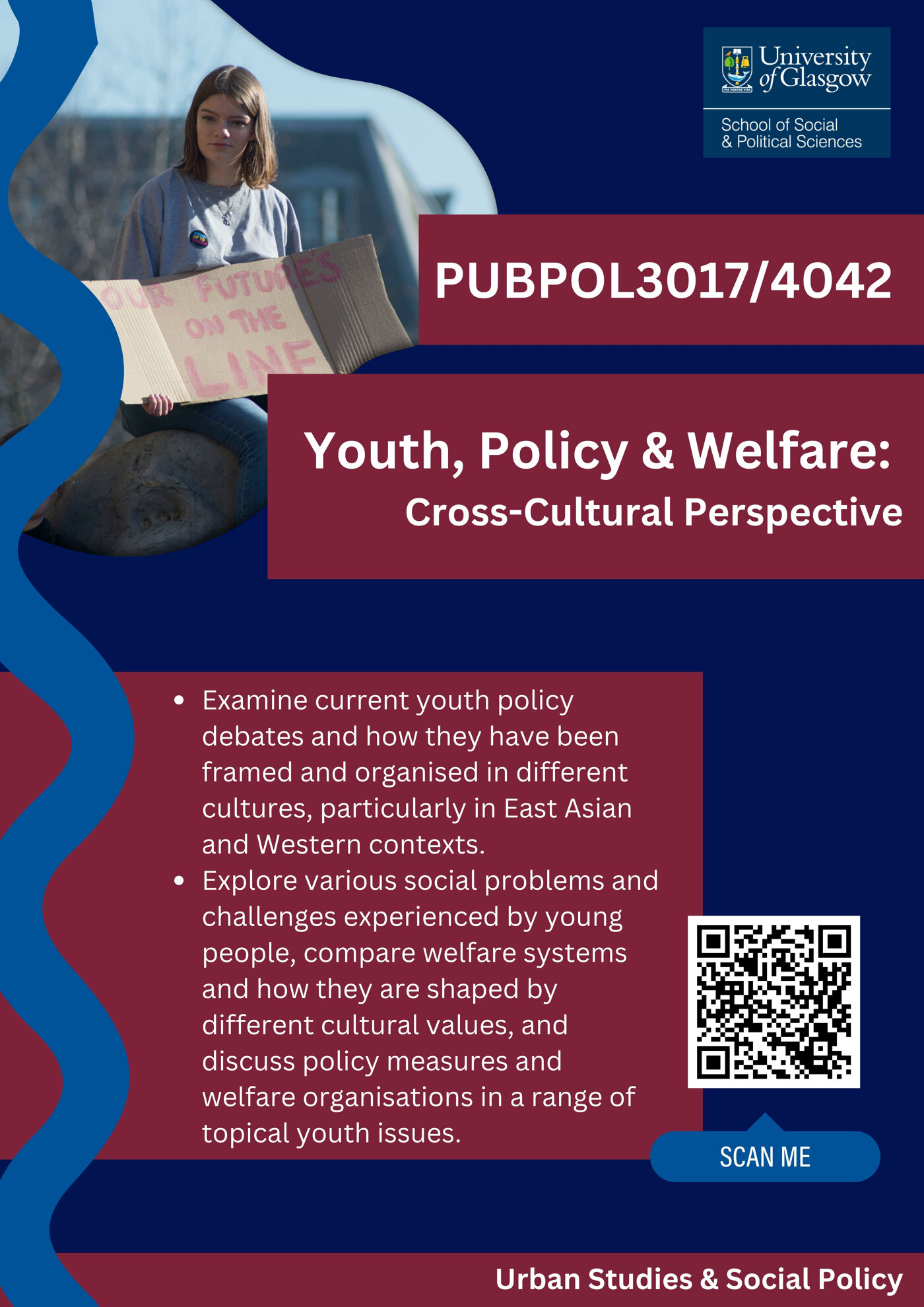 Course description for Youth, Policy and Welfare for Social and Public Policy