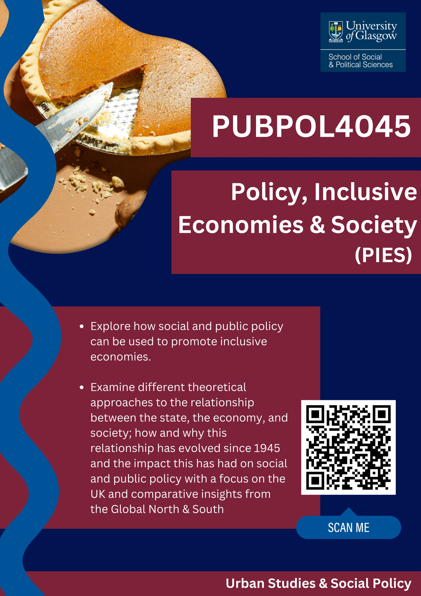 Course description for Policy, Inclusive, Economies and Society for Social and Public Policy