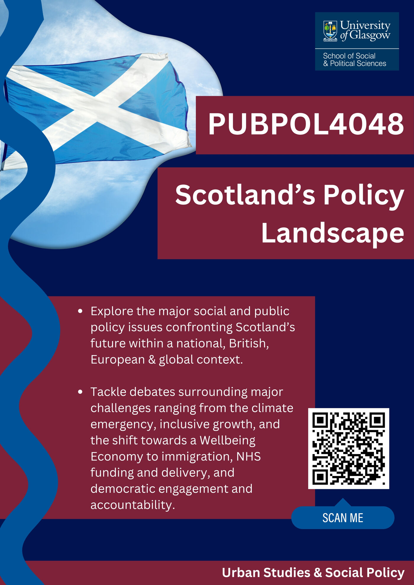 Course description for Scotland Policy Landscape for Social and Public Policy