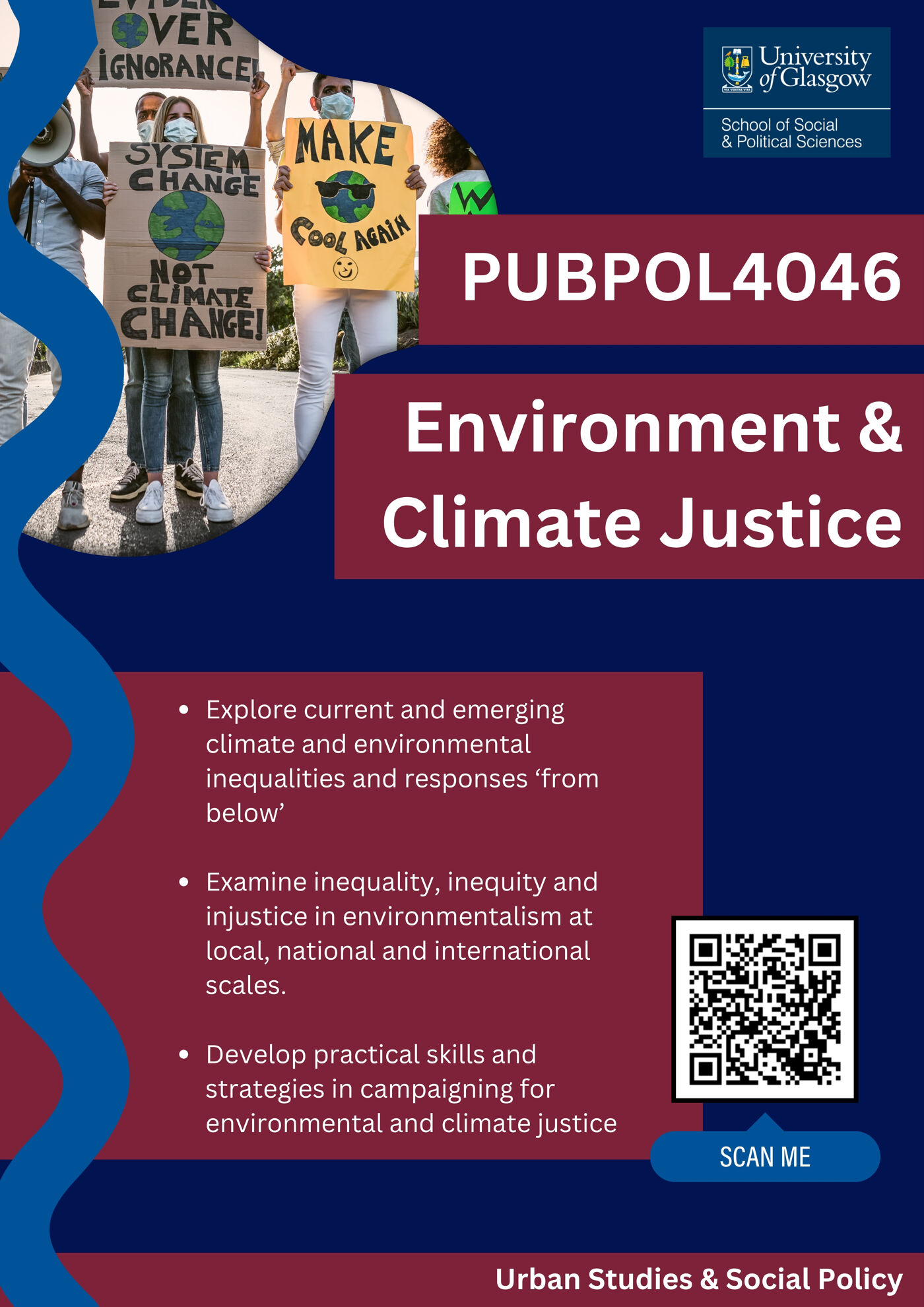 Course description for Environment and Climate Justice for Social and Public Policy