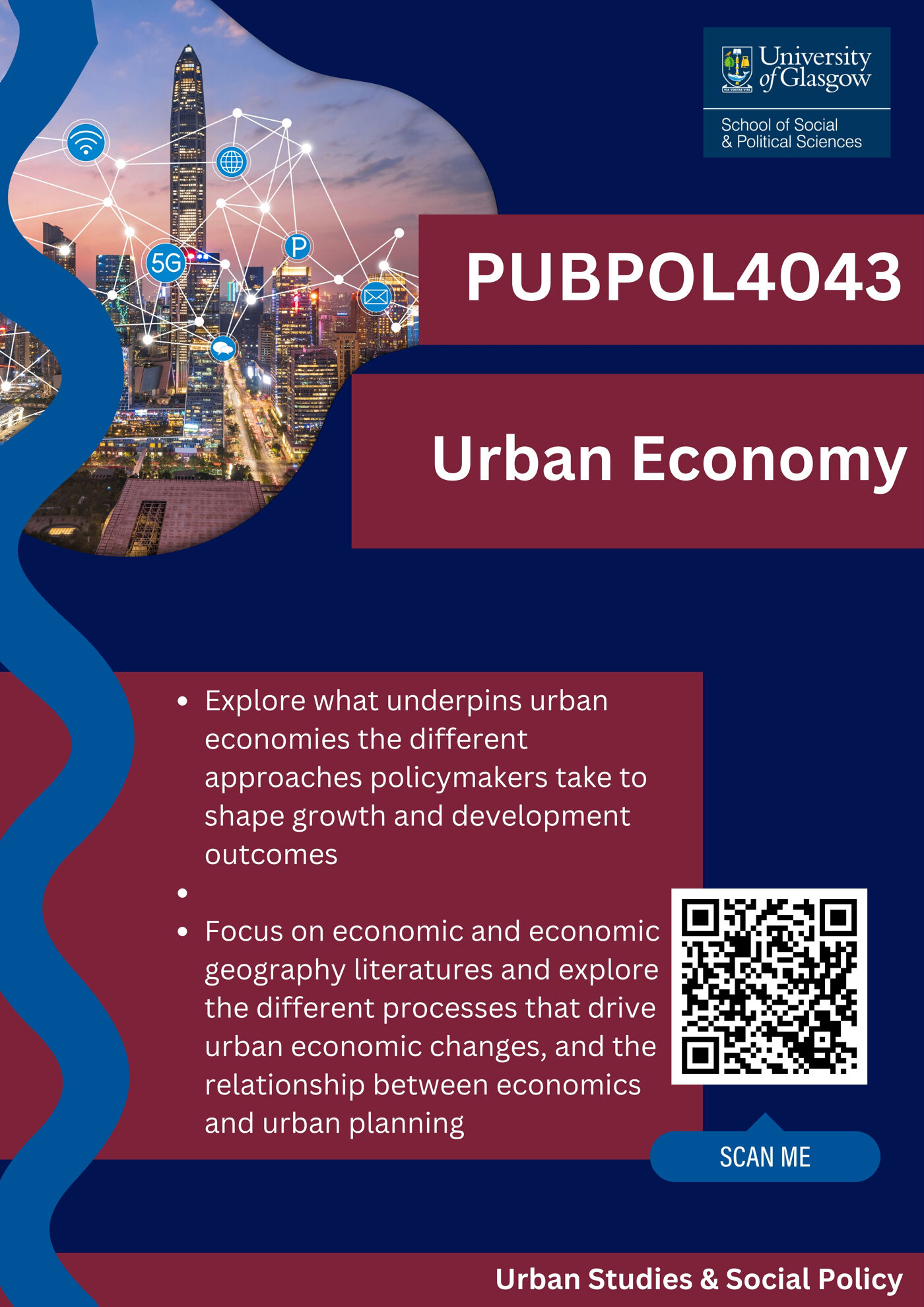 Course description for Urban Economy for Social and Public Policy