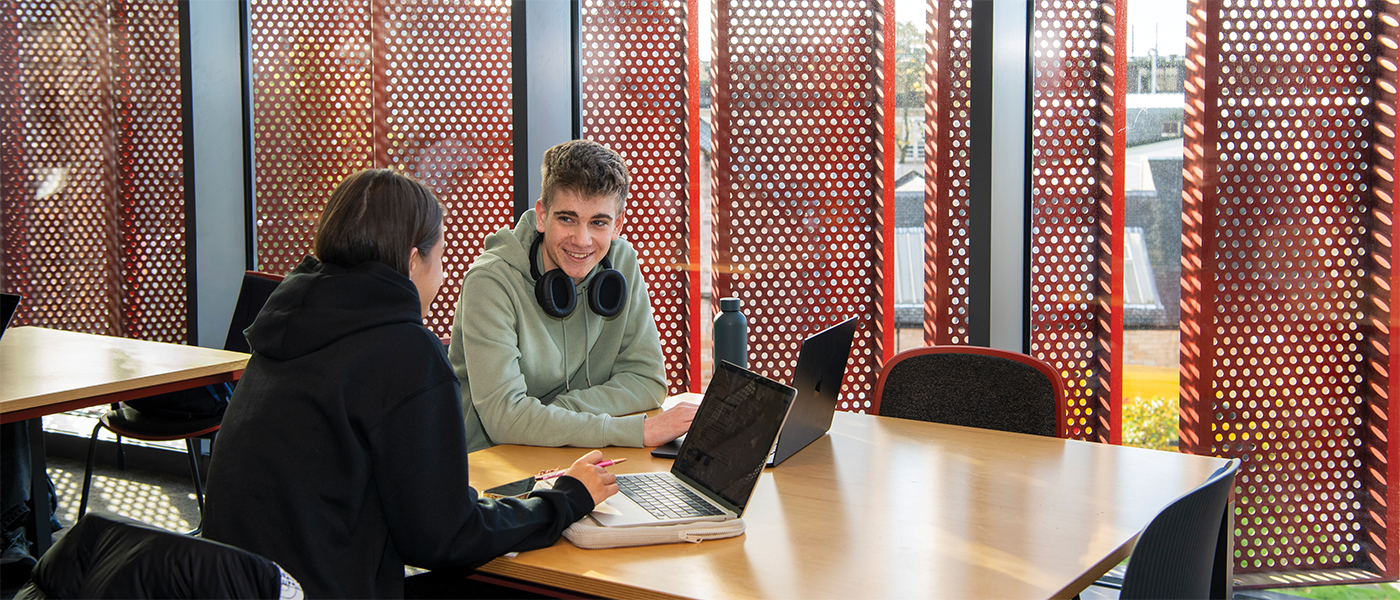 Students in the James McCune Smith Learning Hub, University of Glasgow