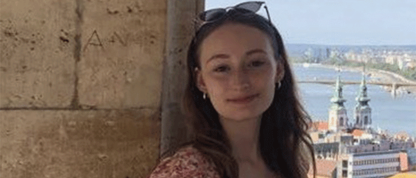 History student, Nina, on summer holidays