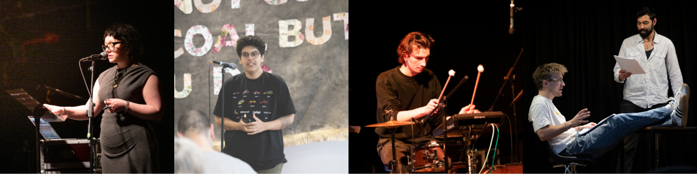 various images of students performing at Future Creatives 2025 size by side