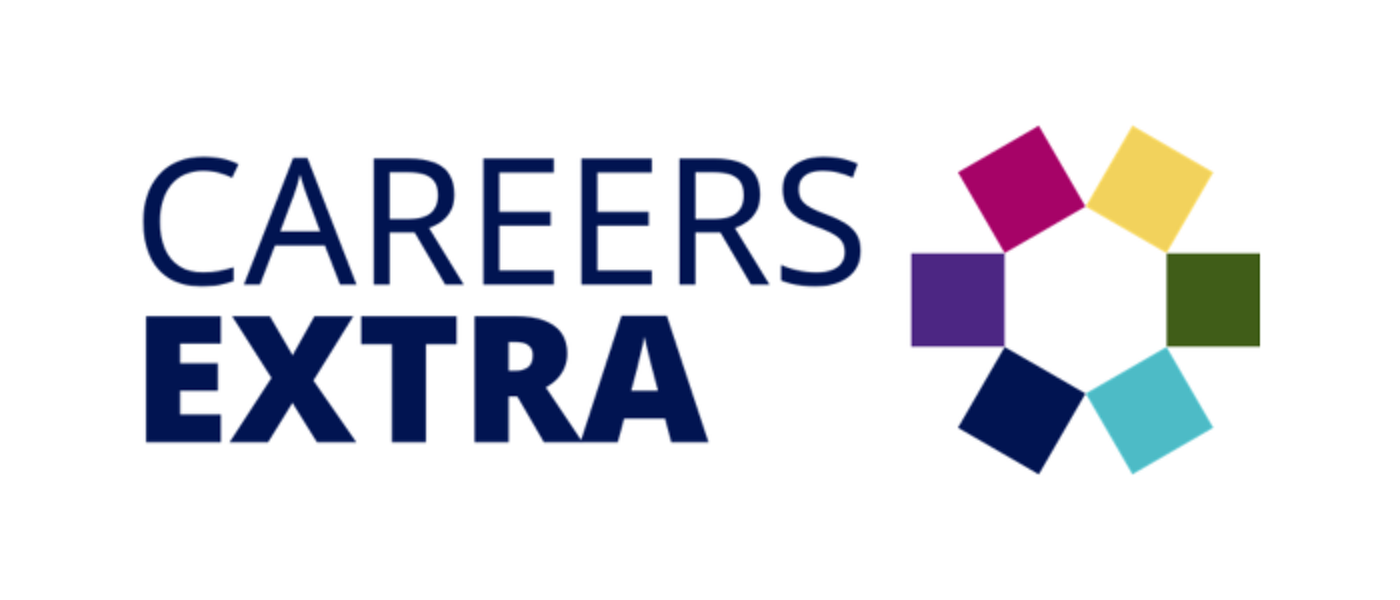 Geometric icon with text: Careers Extra