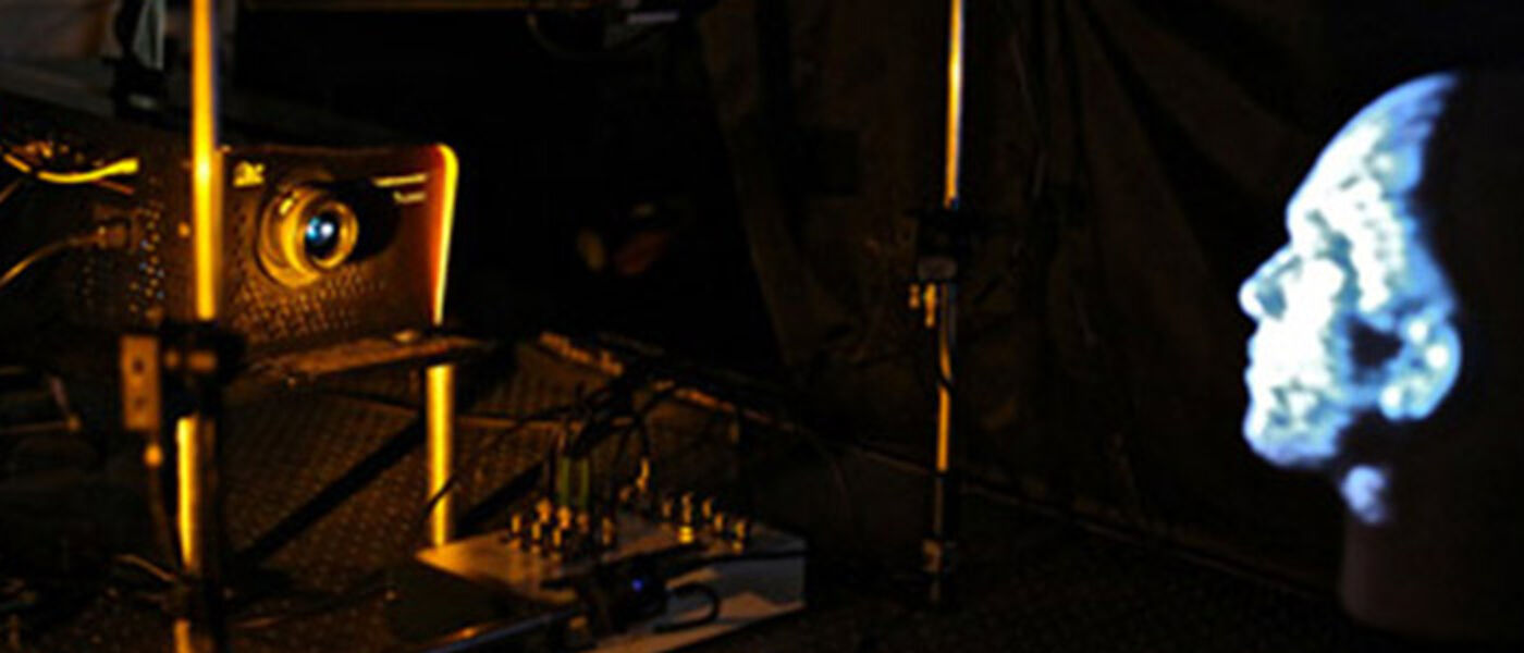 3D Computational Imaging with Single-Pixel Detectors experiment