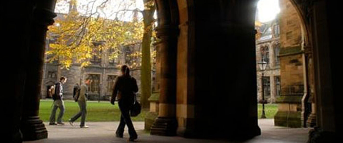 Photo of students on campus