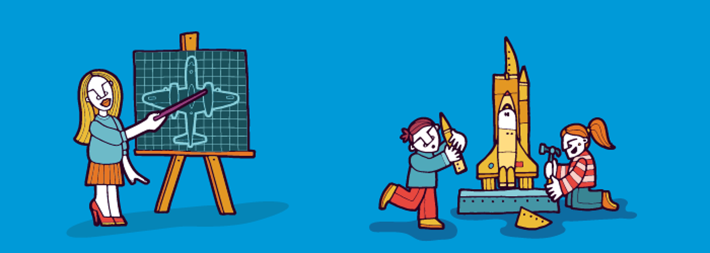 engineer teaching children