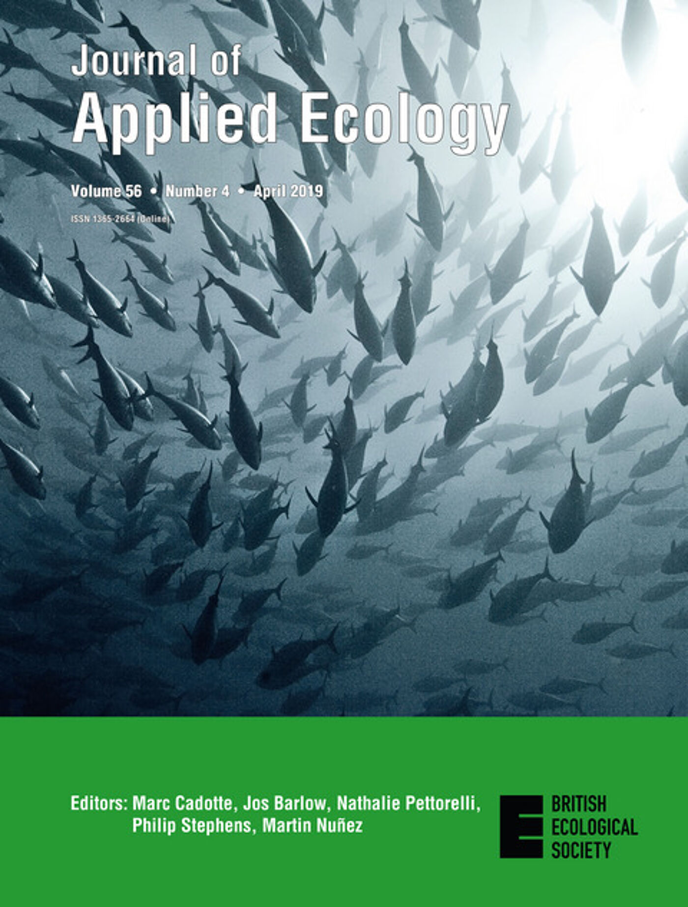 Journal coverart from Horswill in the April 2019 Journal of Applied Ecology