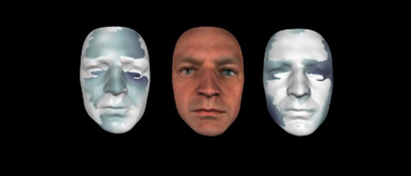 3D scan of three faces