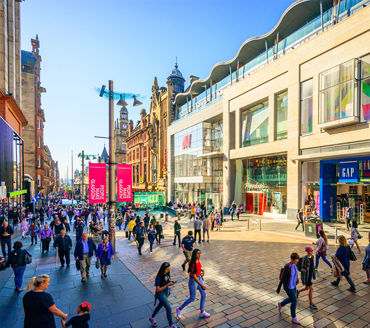 Shopping on Buchanan Street, Glasgow's style mile