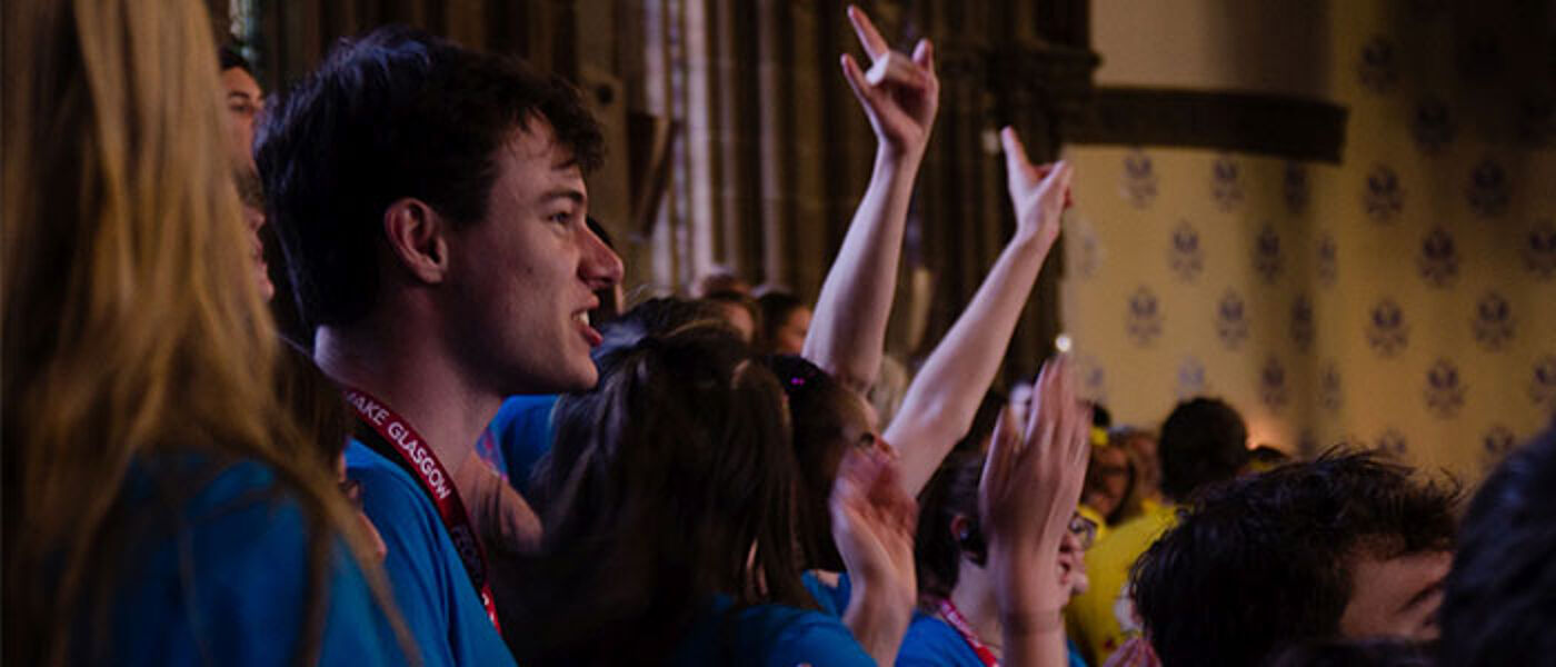 Freshers listening to a talk