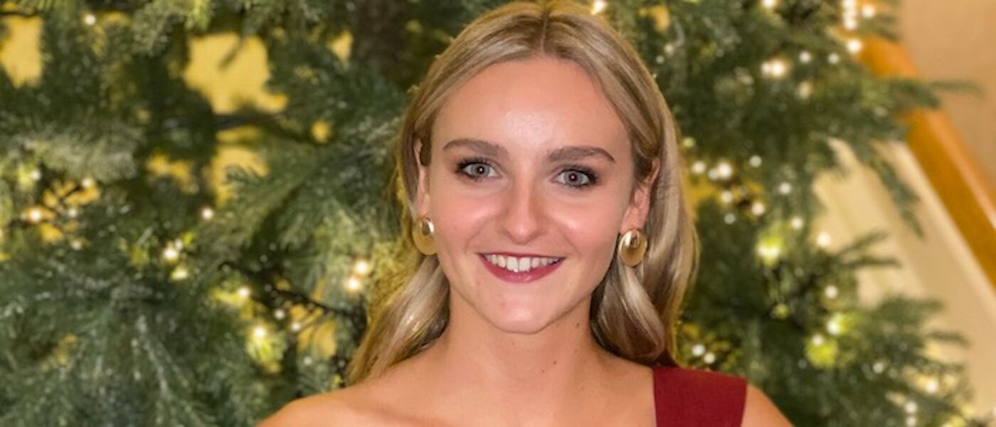 Woman in an evening dress