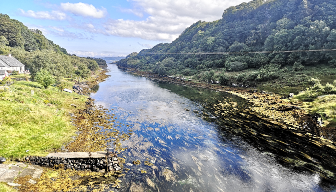 Looking out from bridge over the Atlantic on the Isle of Seil (by Jonathan Mitchell)