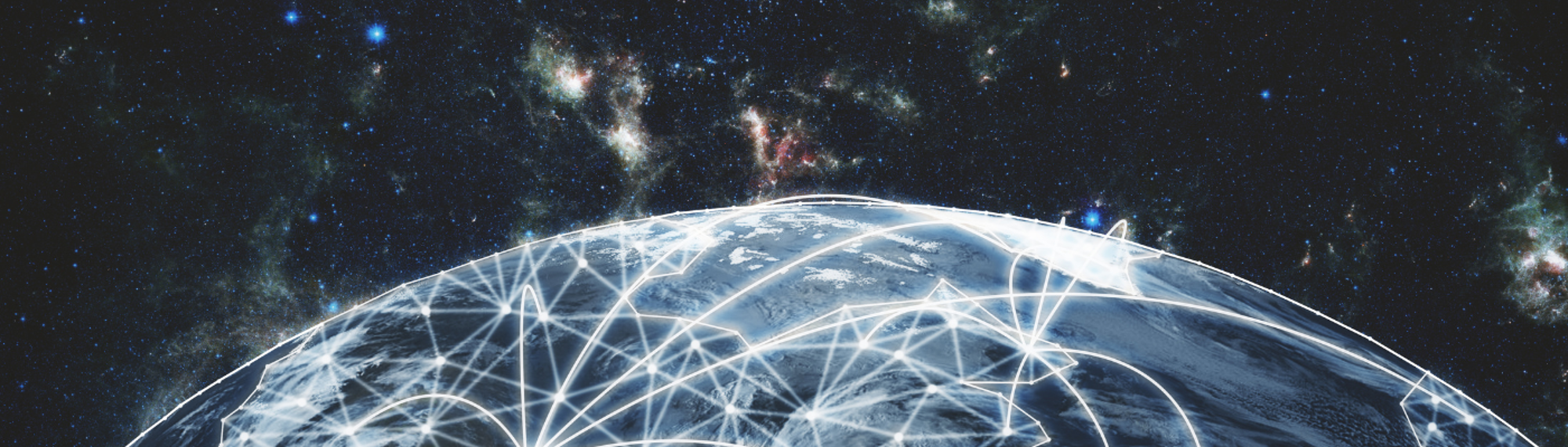 Abstract global network background