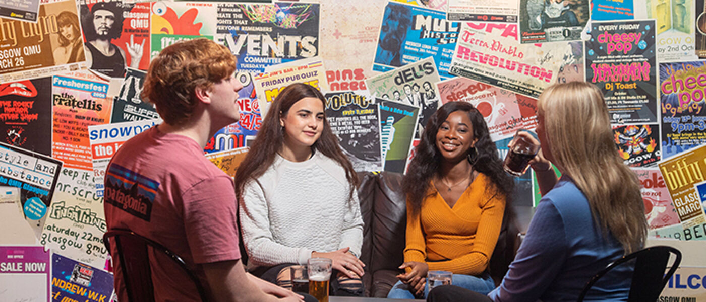 Group of students socialising 