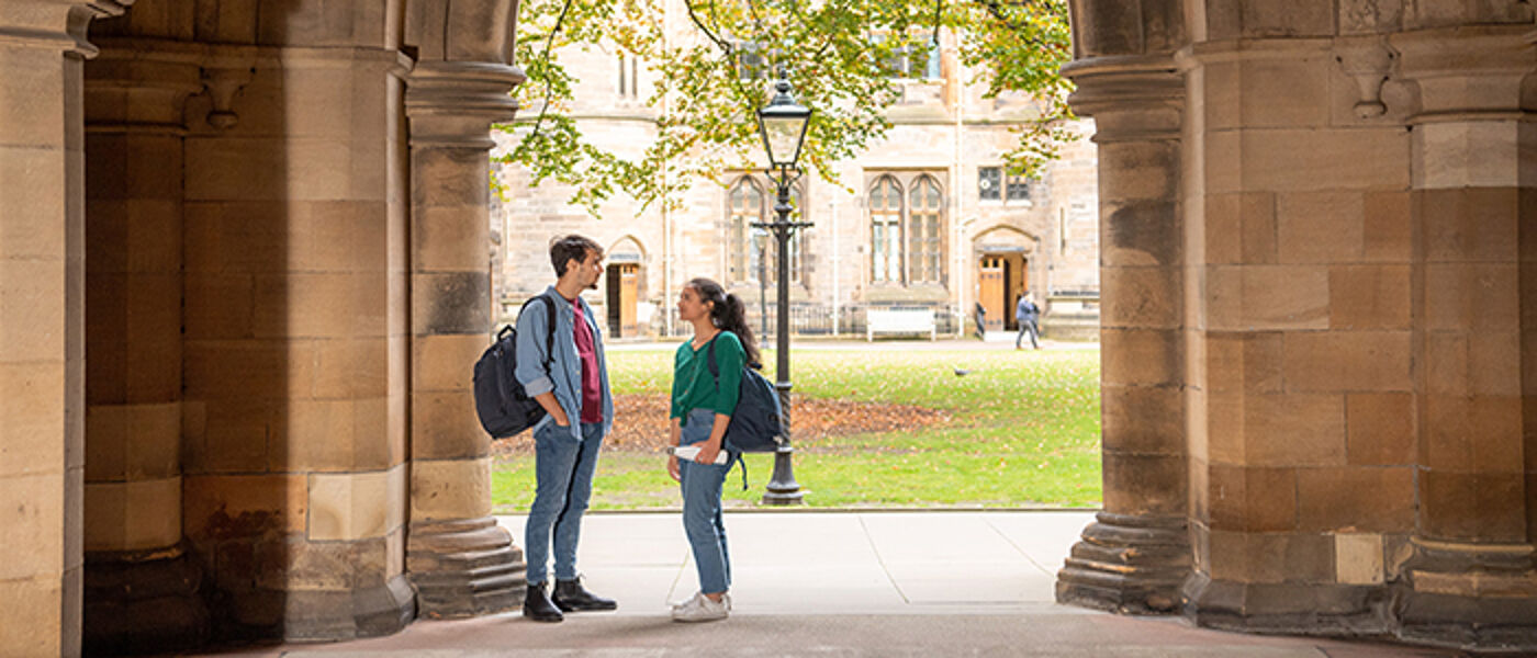 Students on main campus