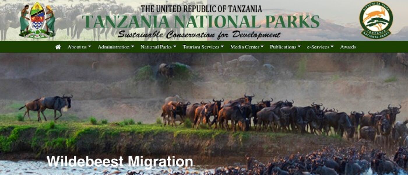 TANAPA website banner image