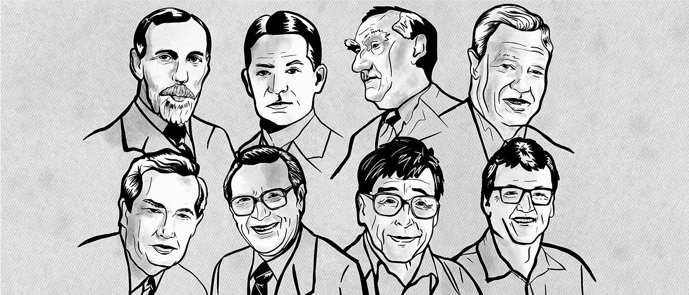 Drawing of all Nobel Laureats from University of Glasgow