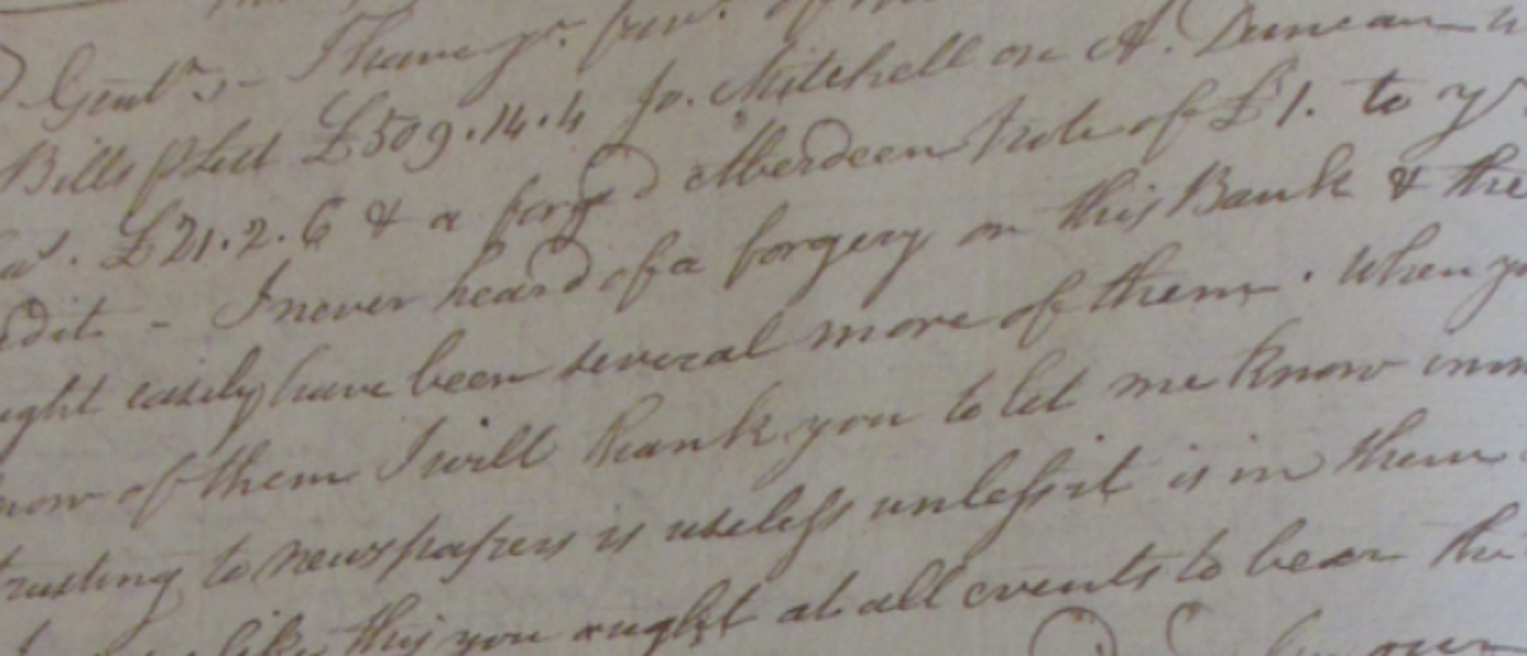 Written script from 19th Century