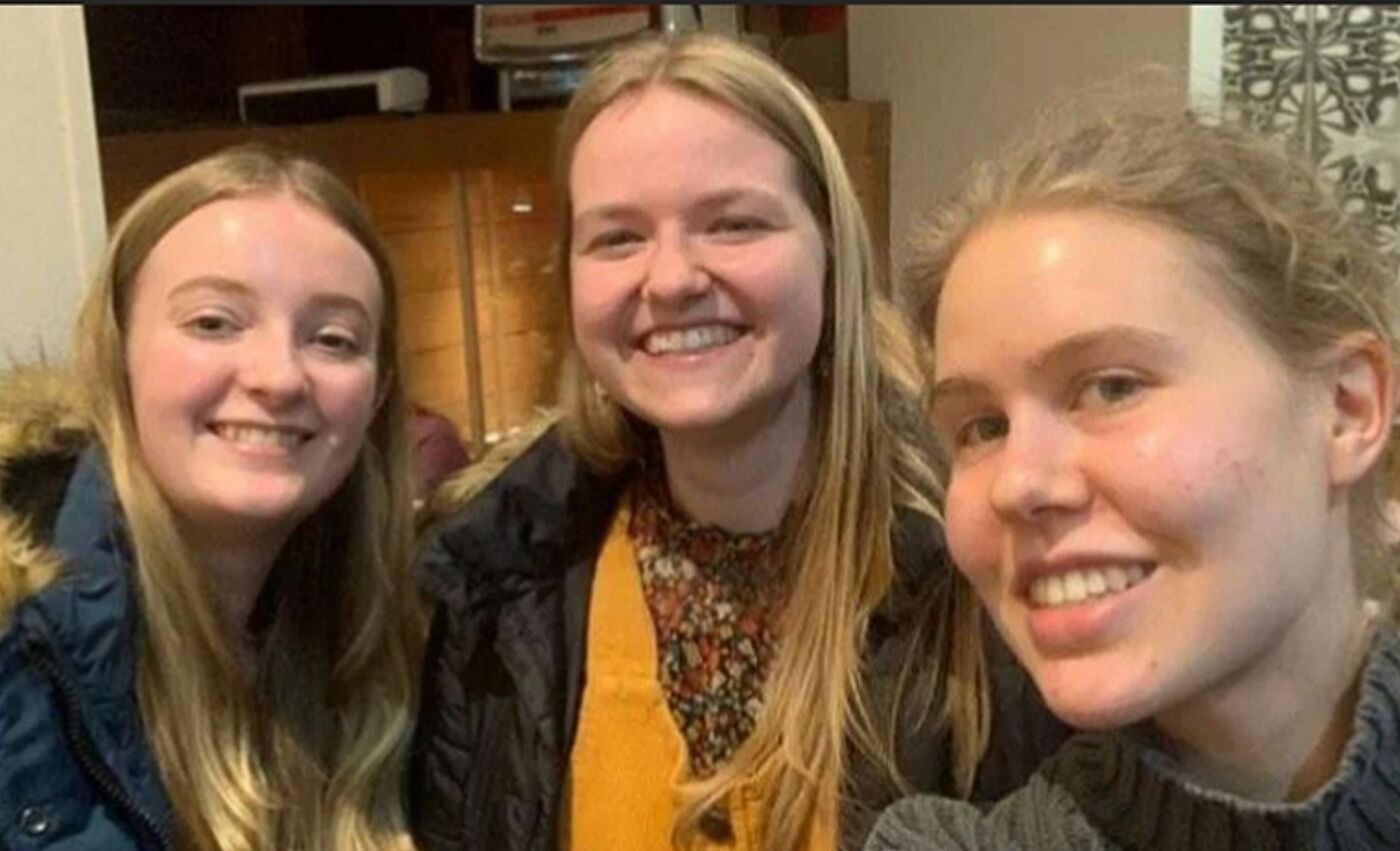 International student mentor Brooke Hood with two mentees