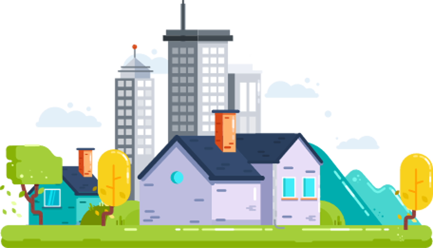 City landscape illustration