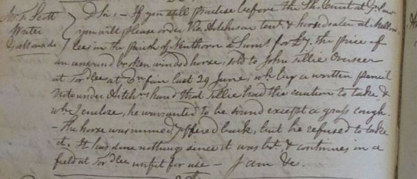 Handwritten letter from Scott