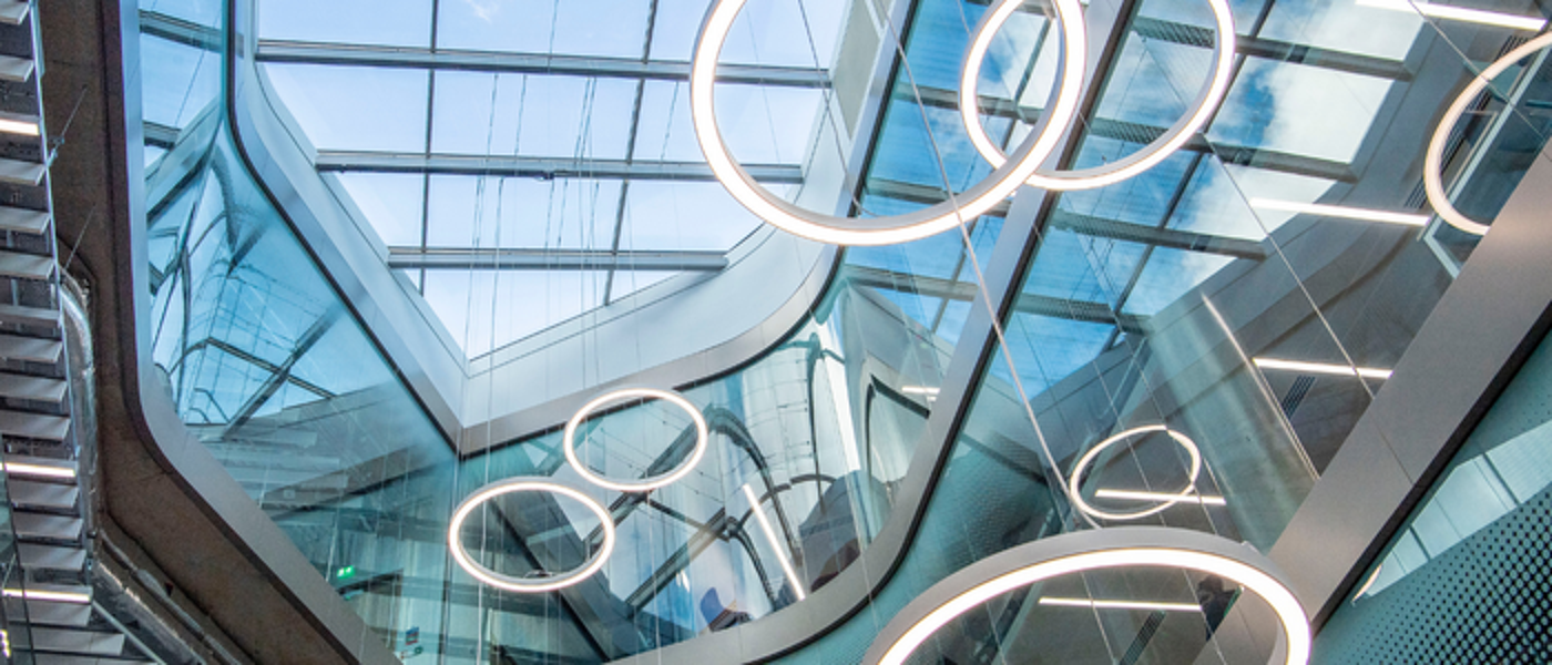 round modern arc lights