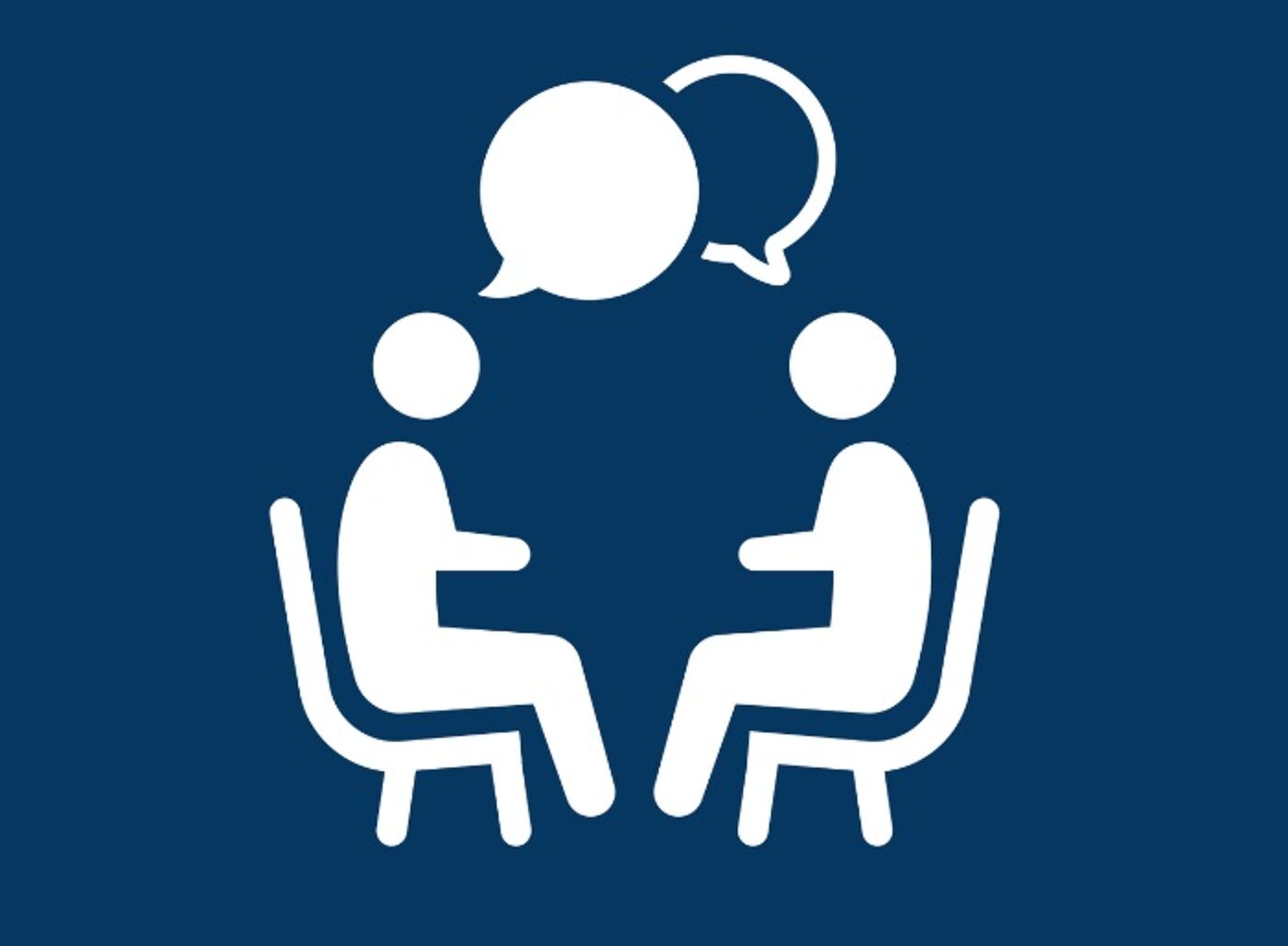 animation of two people facing each other with speech bubbles