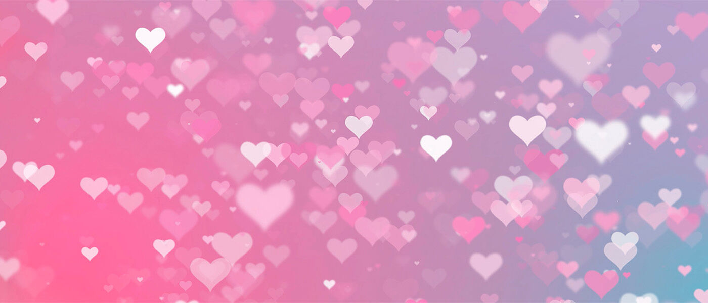A graphic of love hearts