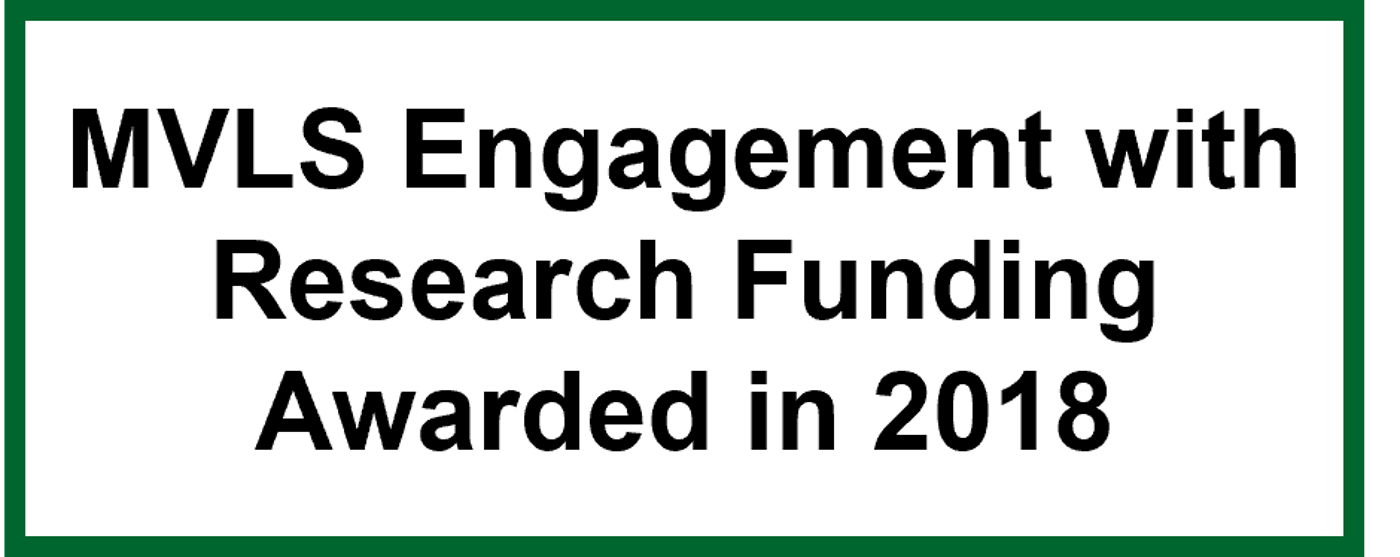 MVLS Engagement with research funding in 2018