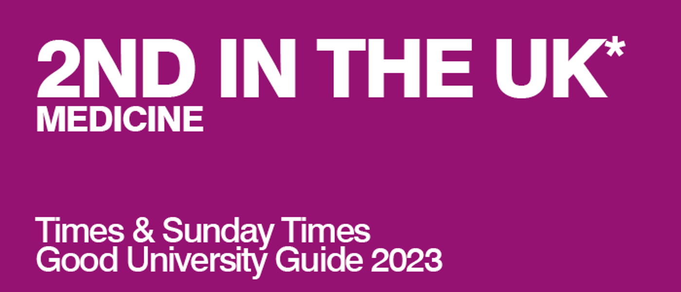 2nd in the UK for Medicine